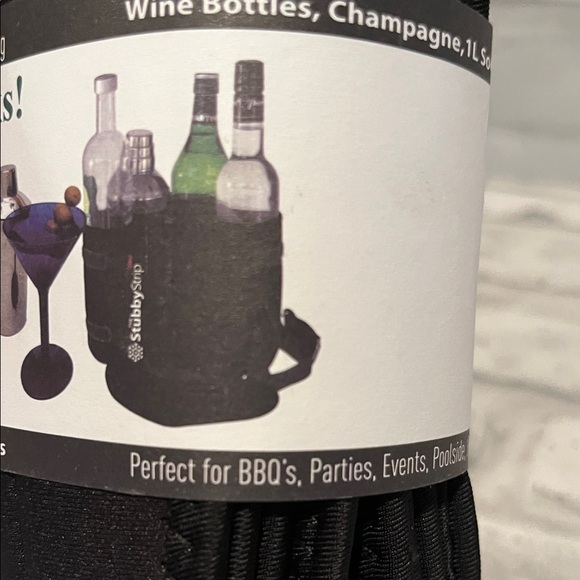 Black Drink Carrier The Stubby Strip vino neoprene - Picture 7 of 8